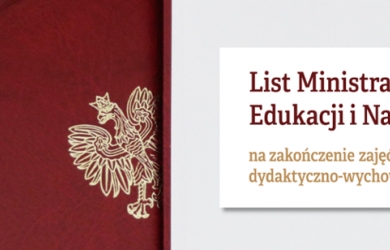 List Ministra Edukacji na zakończenie roku szkolnego 