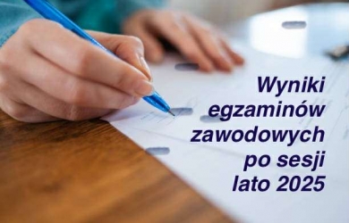 Wyniki egzaminów zawodowych - sesja lato 2025